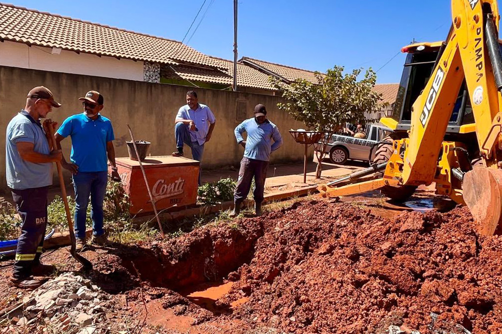 DAE-VG realiza mutirão para retirada de vazamentos e melhorias no bairro Paiaguás